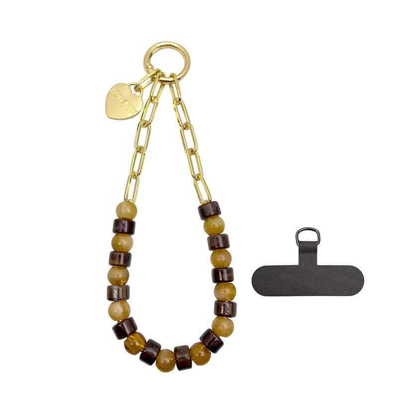 Simple Series Daily Heart Beads Chain Acrylic Phone Chain h5