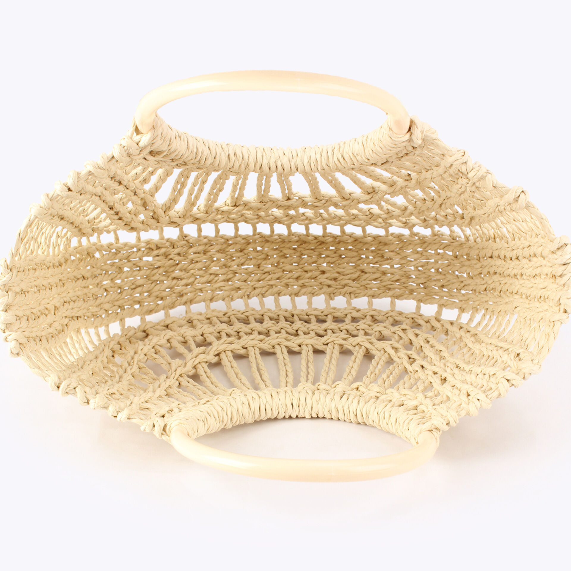 Vacation Style Woven Solid Color Hollowed-Out Woven Raffia Women's Square Bag Picture5