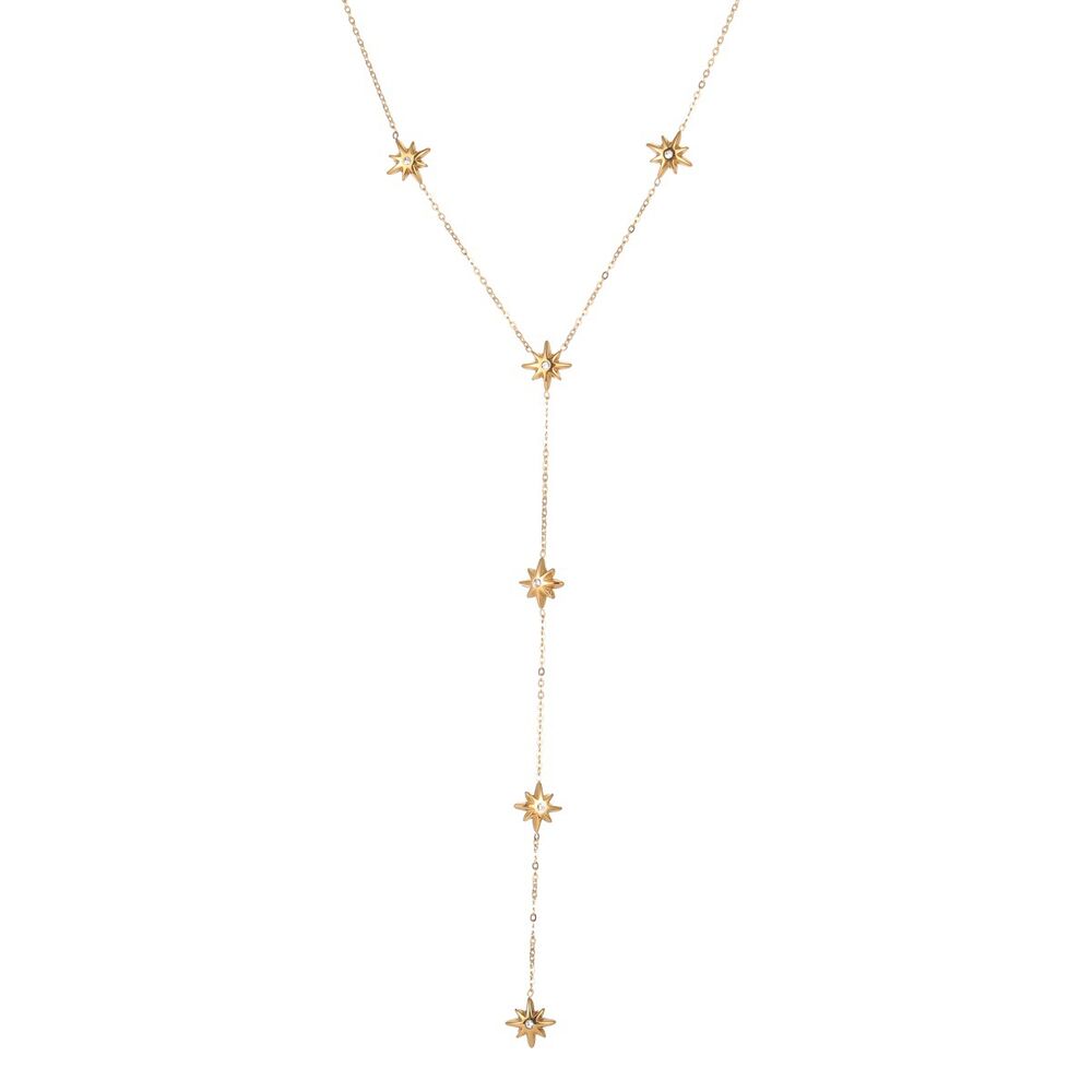 Simple Series Daily Tassel Star Chain Stainless Steel Waterproof Cold Color Women's Chain Necklaces Picture5