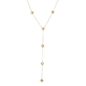 Simple Series Daily Tassel Star Chain Stainless Steel Waterproof Cold Color Women's Chain Necklaces h5 Picture5