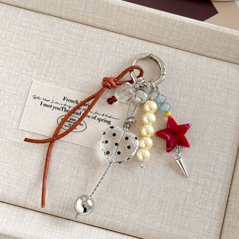 Simple Series Daily Heart Twist Beads Star Plastic Bag Charms