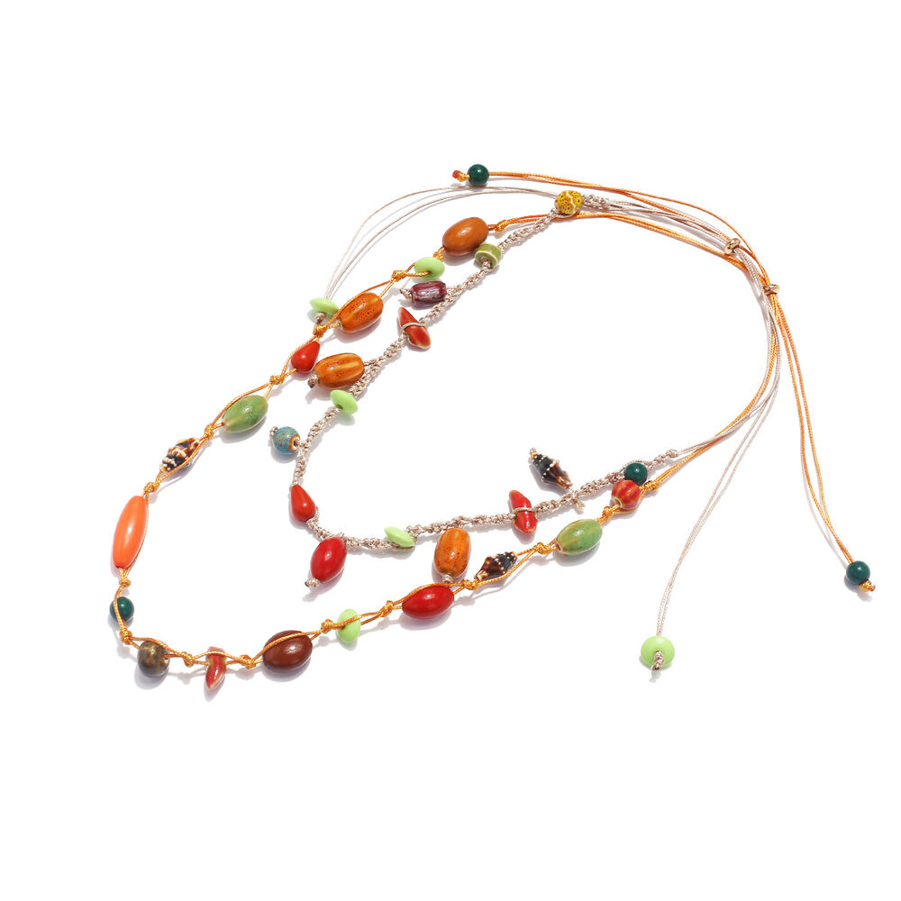 Vacation Beads Resin Women's Braided Necklaces h5Picture4