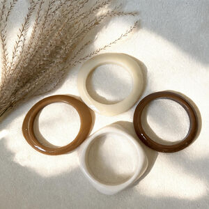 Solid Color Resin Women's Bracelets Sets h5 Picture4