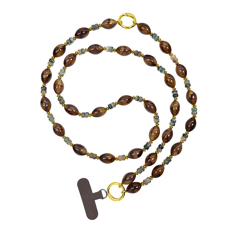 Simple Series Retro Beads Mixed Color Acrylic Phone Chain h5