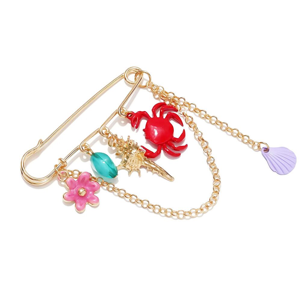 Vacation Crab Oceanic Style Alloy Brooches Picture3