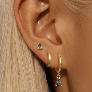 Luxurious Daily Irregular Shape Tassel S925 Gold Color Natural Stone Women's 925 Sterling Silver Color Earrings h5 Picture4