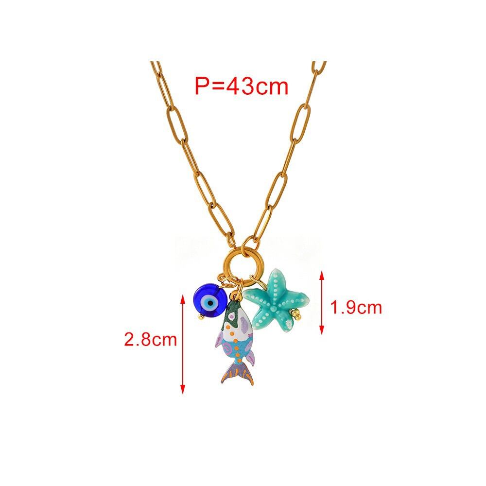 Vacation Oceanic Style Women's Enamel Pendant Necklaces Picture4