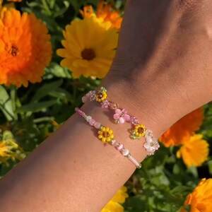 Romantische Serie: Süße Blumenperlen, Harz-Armbänder für Damen h5 Bild3