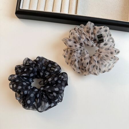 Simple Series Retro Polka Dots Polyester Scrunchies 2