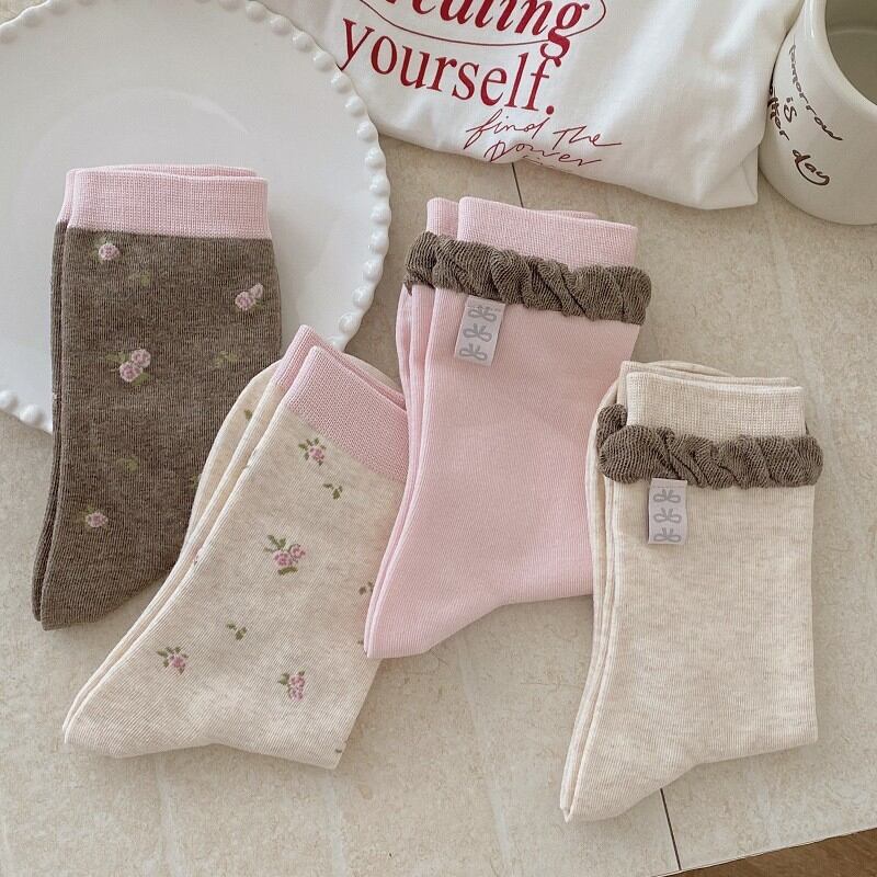 Cute Color Clash Mid-Calf Socks