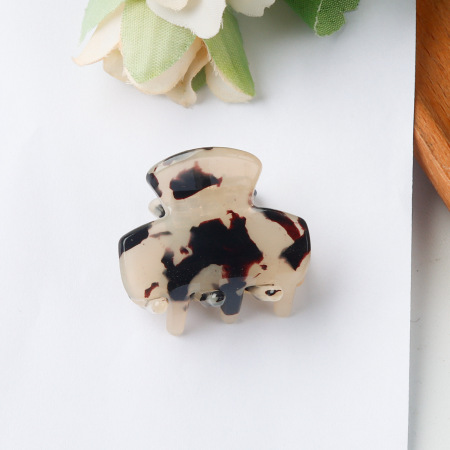 Simple Series Daily Solid Color Leopard Print Gradient Color Pvc Hair Claws