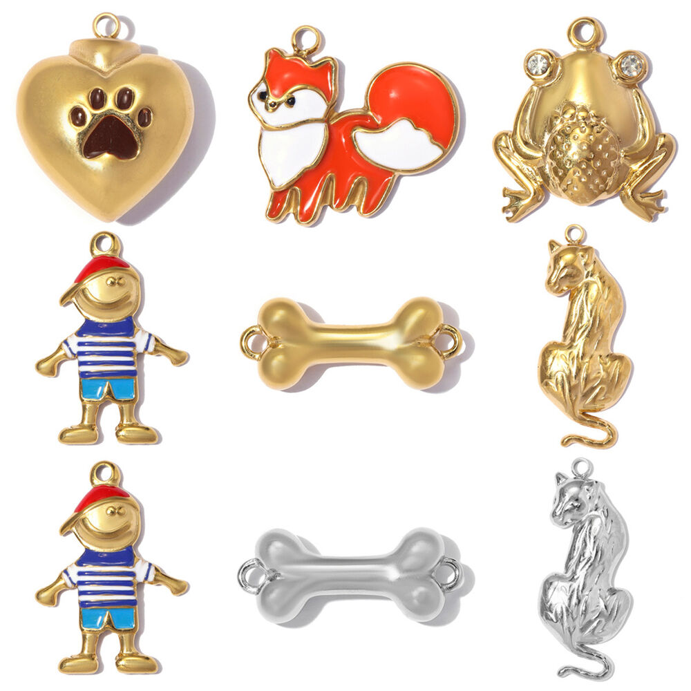 Classic Cute Diy Animal Stainless Steel Waterproof Gold Color Women's Pendants h5Picture4