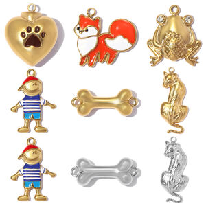 Classic Cute Diy Animal Stainless Steel Waterproof Gold Color Women's Pendants h5 Picture4