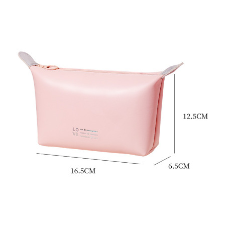 Simple Series Daily Solid Color Pu Makeup Bags