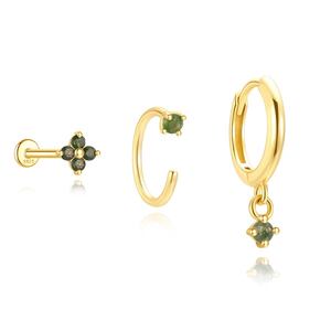 Luxurious Daily Irregular Shape Tassel S925 Gold Color Natural Stone Women's 925 Sterling Silver Color Earrings h5 Picture5