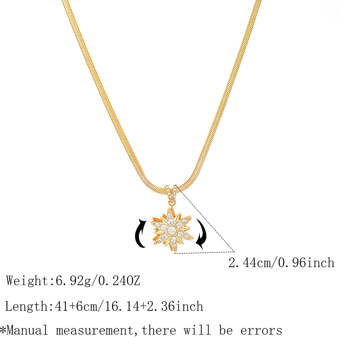 Colliers pendentifs pour femmes Simple Series Daily Flower Star en acier inoxydable étanche couleur or h5 