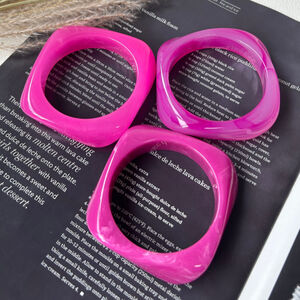 Gradient Color Resin Women's Bangles h5 Picture3