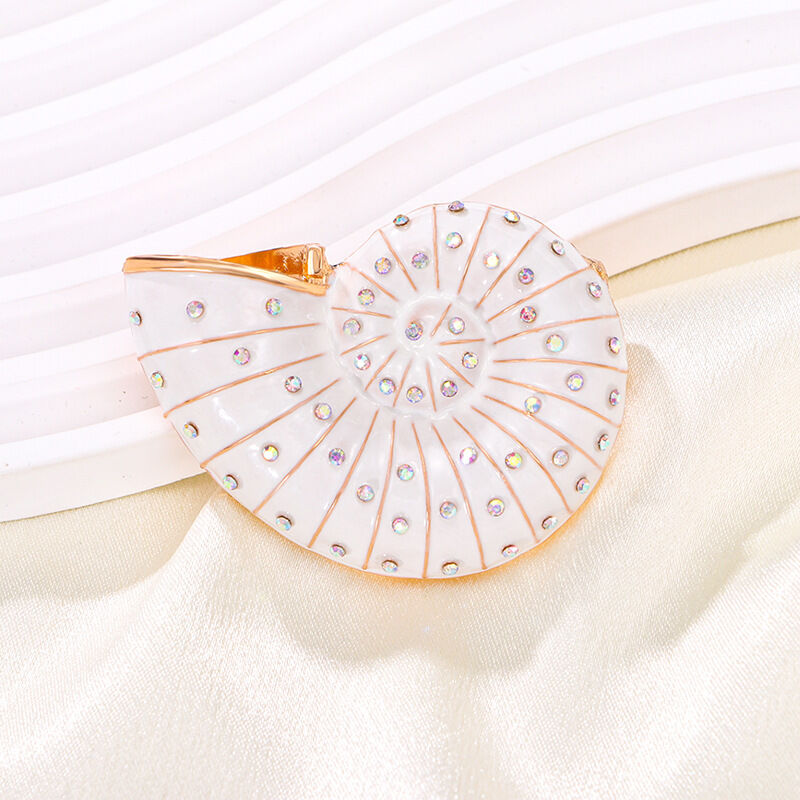 Simple Series Vacation Oceanic Style Shell Alloy Rhinestone Brooches 2