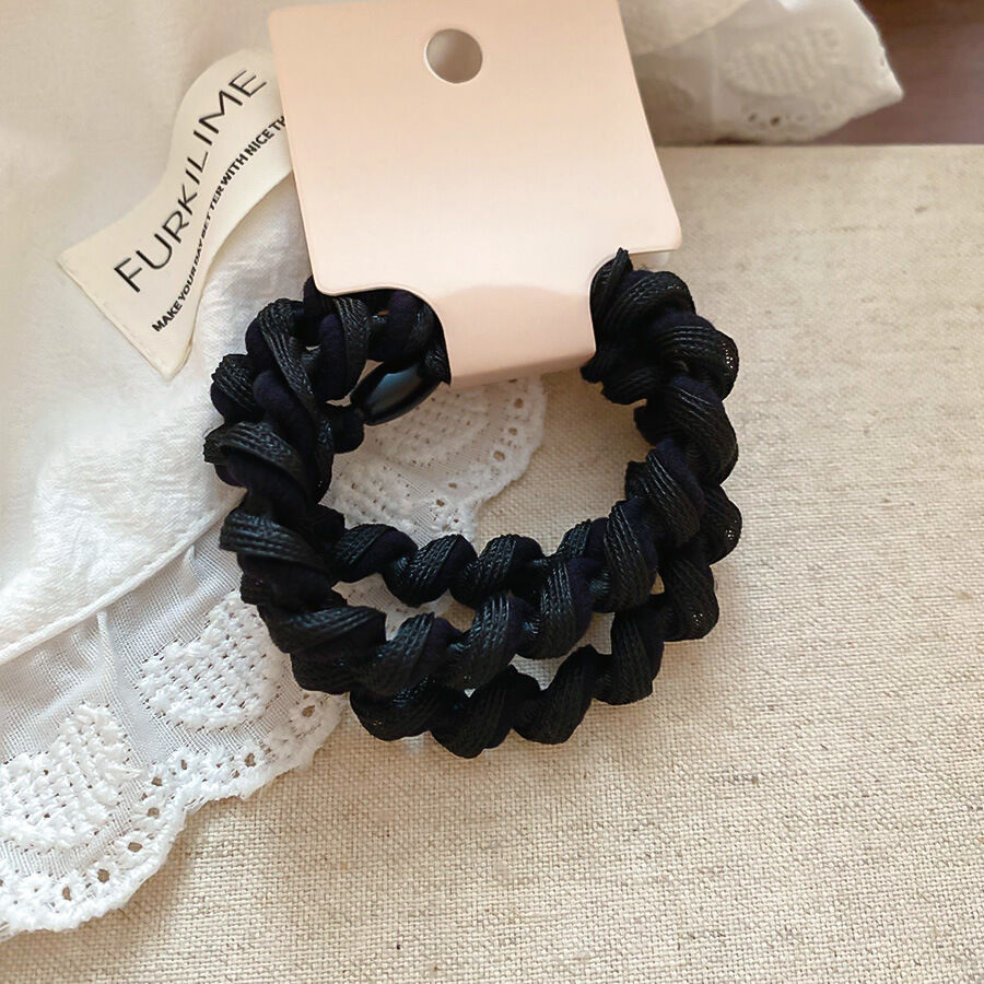 Simple Series Classic Twist Patchwork Fabric Scrunchies Picture2