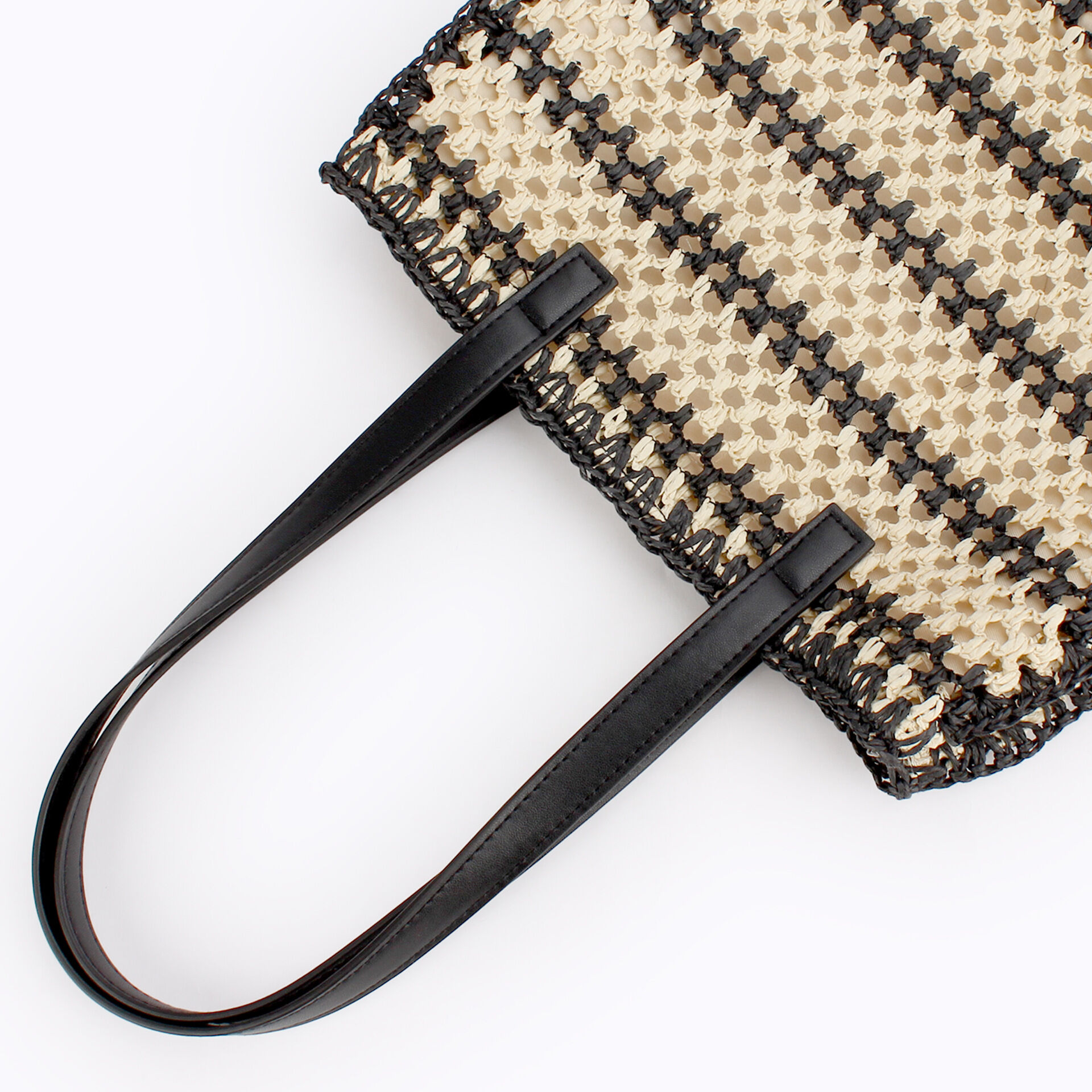 Vacation Style Woven Stripe Hollowed-Out Mixed Color Woven Raffia Women's Square Bag 2