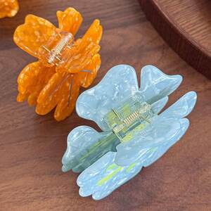 Simple Series Daily Flower Solid Color Acetate Hair Claws h5 Picture3