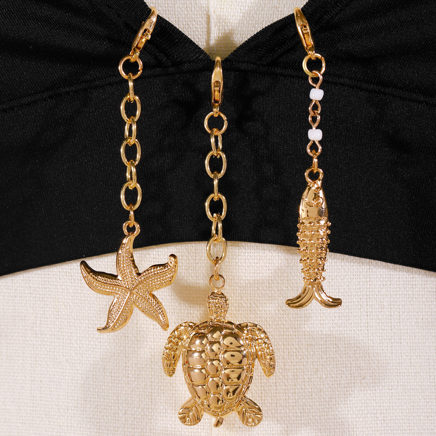 Romantic Series Vacation Irregular Shape Oceanic Style Shell Starfish Alloy Keychain 2