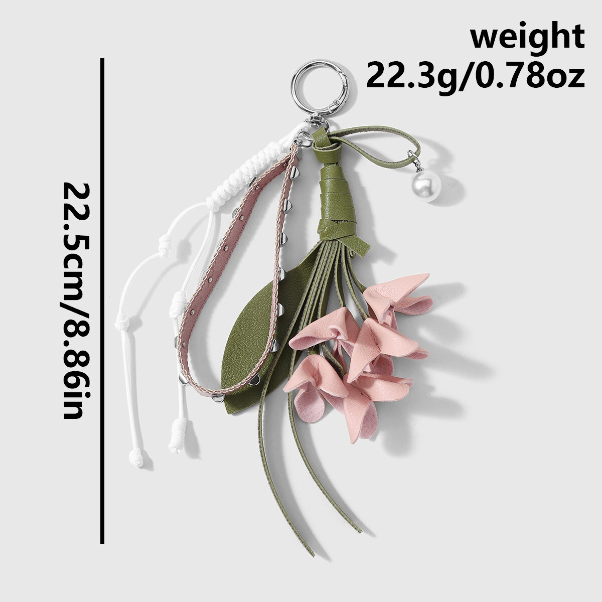 Simple Series Daily Flower Mixed Color Leather Bag Charms Picture2