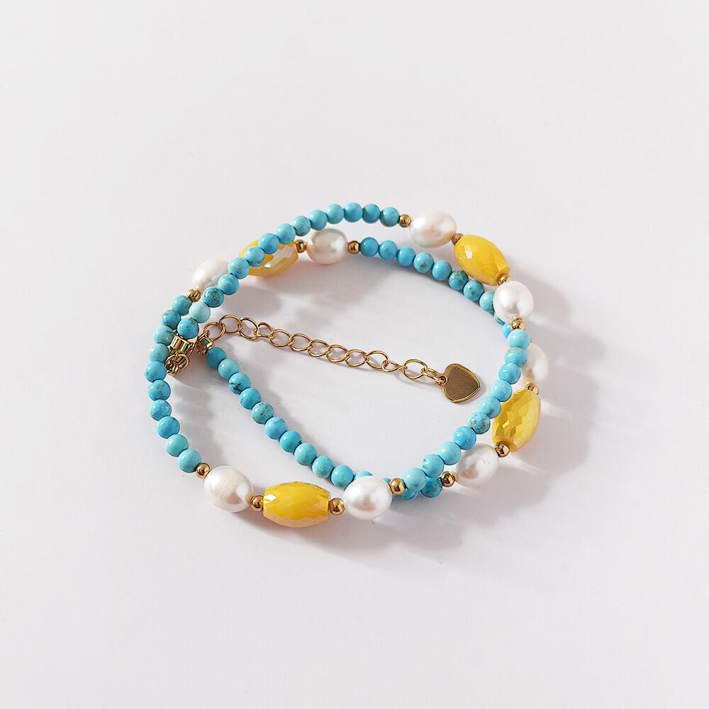 Retro Beads Natural Stones Crystal Women's Beaded Necklaces h5 Picture3