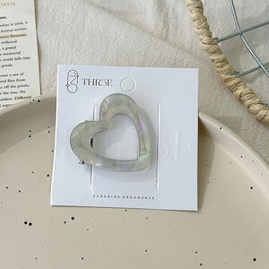 Romantic Series Simple Heart Gradient Color Acetate Hair Clips h5