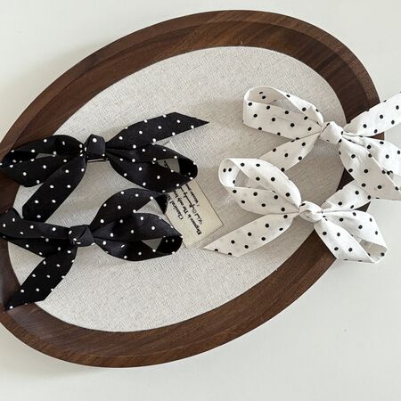 Simple Series Retro Polka Dots Fabric Hair Clips