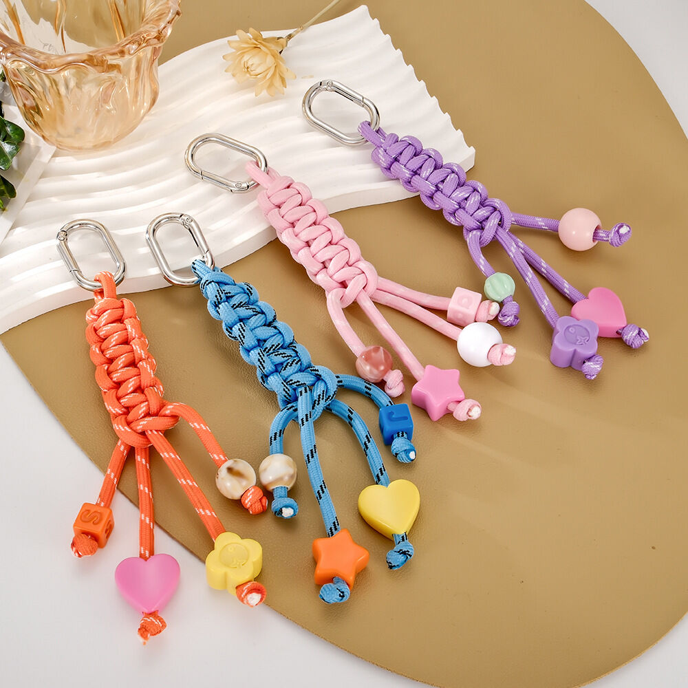 Simple Series Casual Heart Twist Star Woven Rope Bag Charms