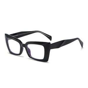 Simple Series Retro Irregular Shape Leopard Print Gradient Color Unisex Optical Glasses h5