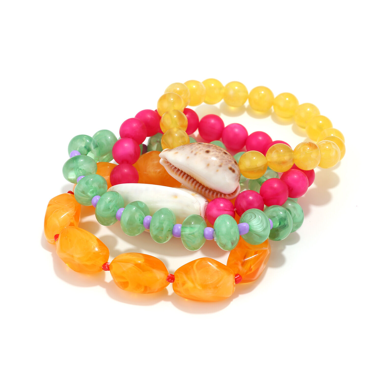 Resin Beads Shell Material Women's Bracelets Sets h5 Picture4