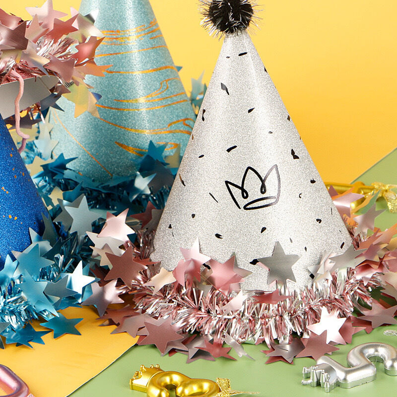 Simple Cute Irregular Shape Elegant Birthday Hat Acrylic Party Packaging Picture4