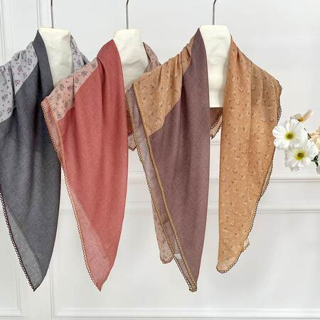Ethnic Series Bohemian Flower Mixed Color Polyester Summer Scarves