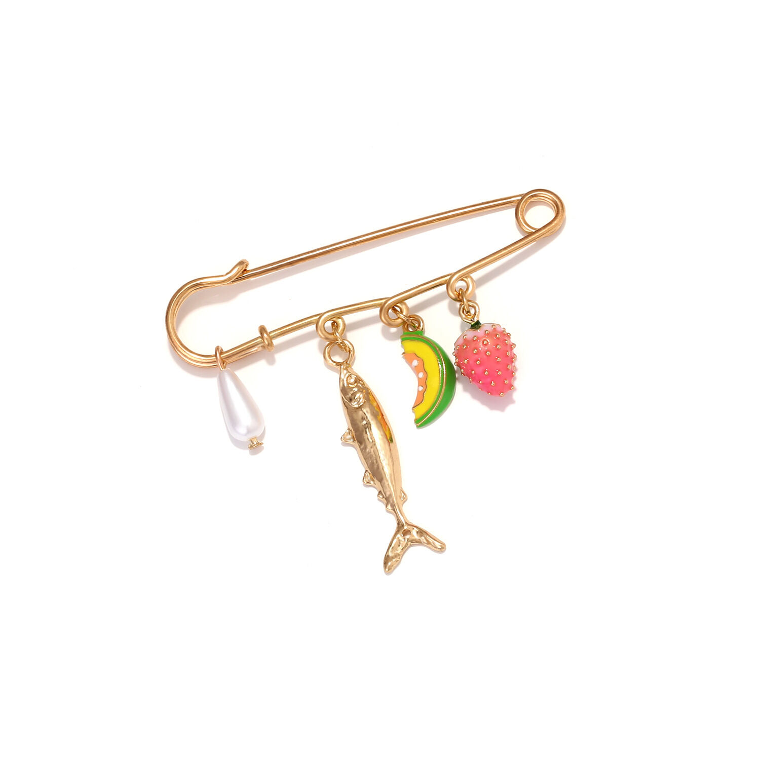 Simple Series Daily Fruit Oceanic Style Mixed Color Fish Alloy Brooches 2