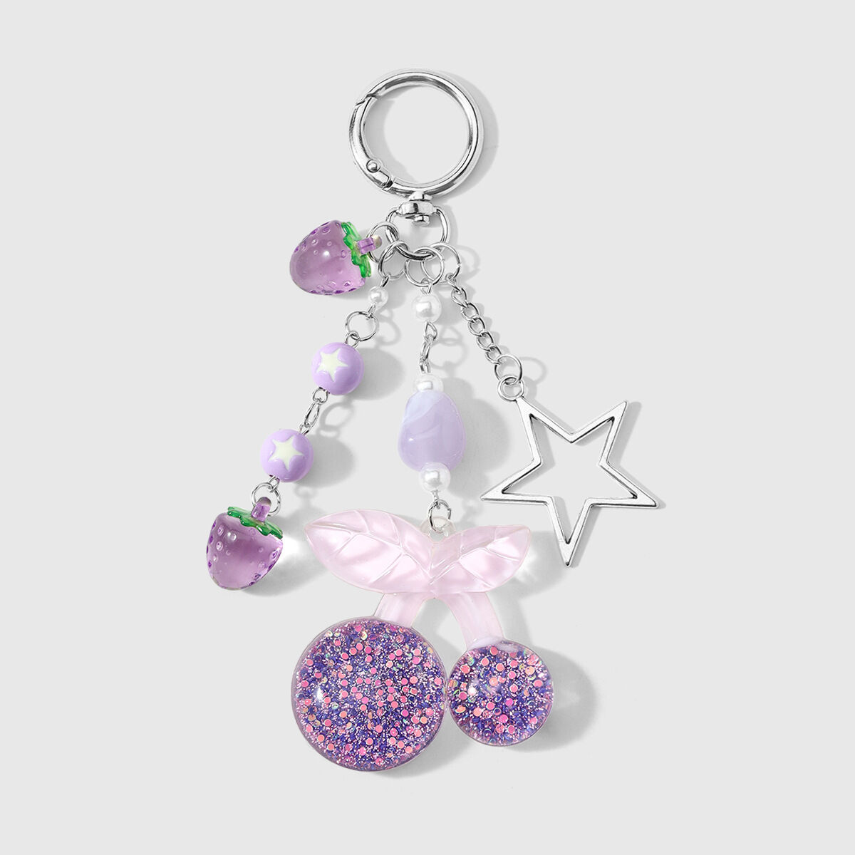 Simple Series Daily Star Cherry Strawberry Resin Bag Charms h5