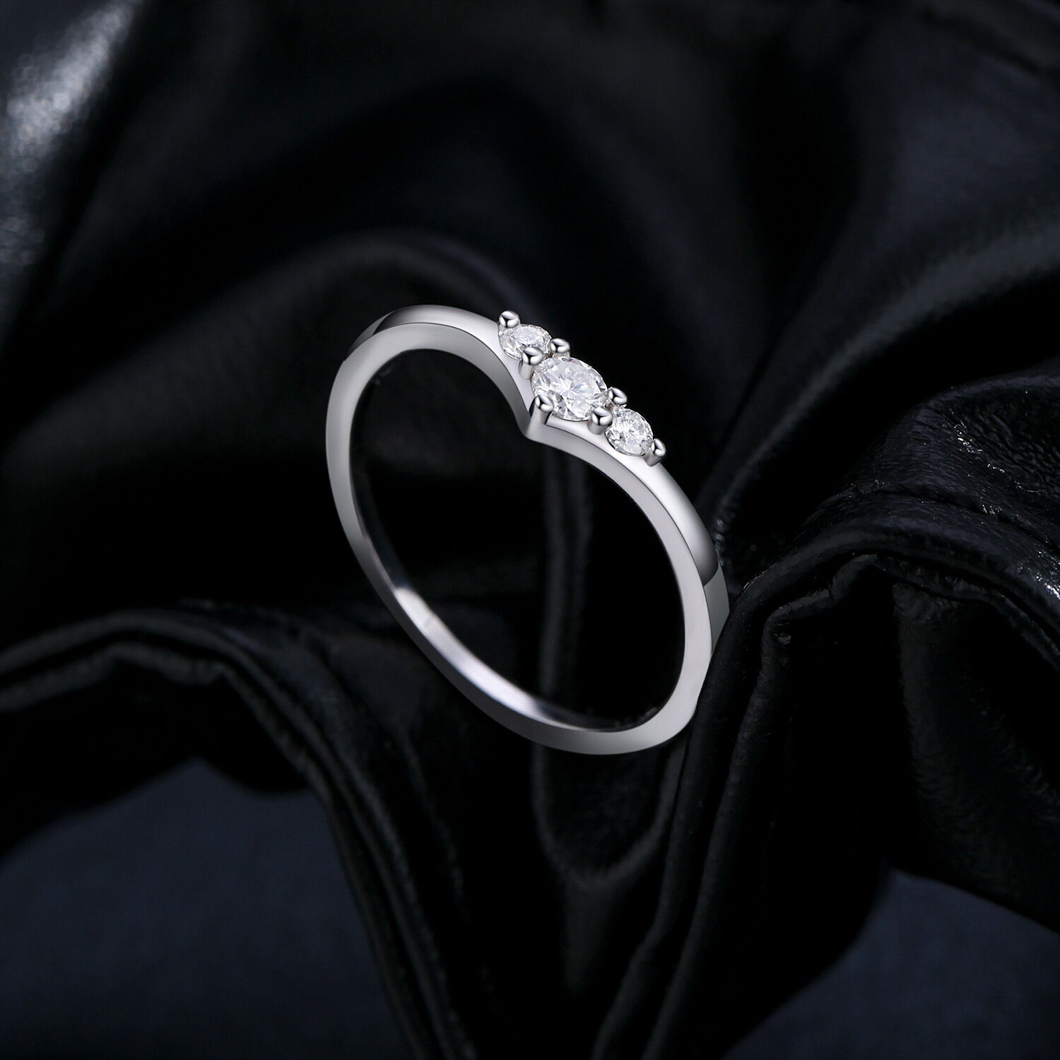 Luxurious Series Simple Crown S925 Rhodium Plating Moissanite Women's Moissanite Rings Picture3