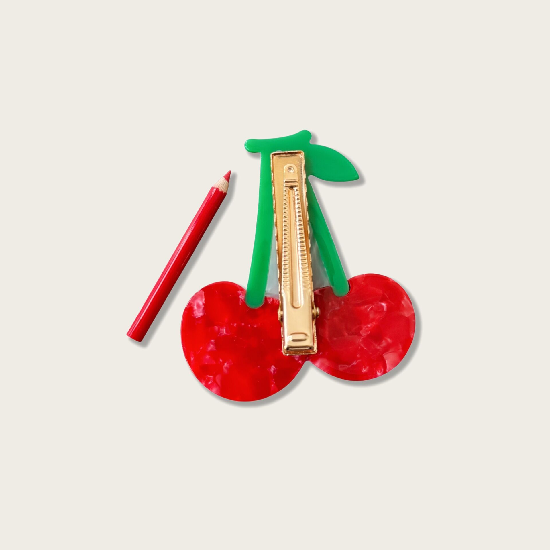 Simple Series Cute Cherry Acetate Women's Hair Clips 2