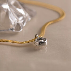 Simple Droplet Stainless Steel Waterproof Gold Color Zircon Women's Pendant Necklaces h5 Picture3
