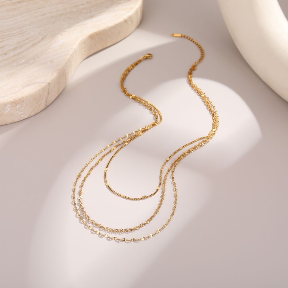 Simple Series Daily Irregular Shape Chain Stainless Steel Waterproof Chain Necklaces Picture4