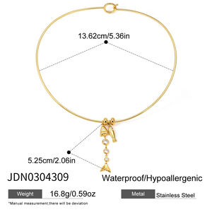 Luxurious Cute Patchwork Fish Stainless Steel Waterproof Gold Color Zircon Women's Pendant Necklaces h5