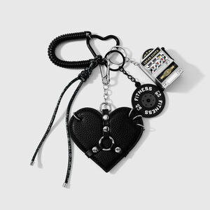 Simple Series Retro Heart Cross Wings Leather Bag Charms h5