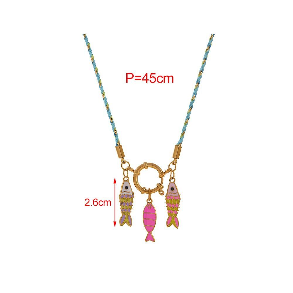 Vacation Oceanic Style Fish Rope Women's Braided Necklaces Picture4