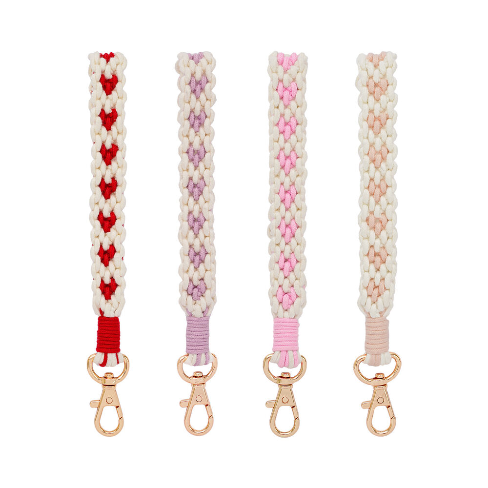 Romantic Series Simple Heart Woven Cotton Phone Chain Picture4