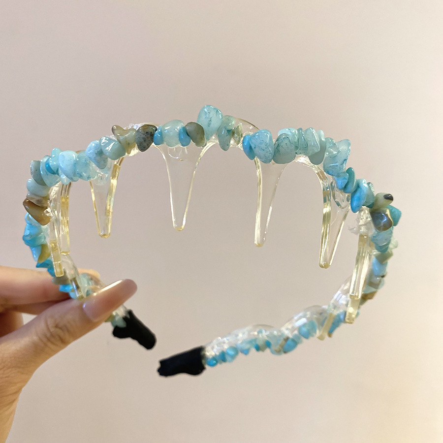 Simple Series Casual Lines Coral Ellipse Shape Acrylic Hair Bands h5Picture2