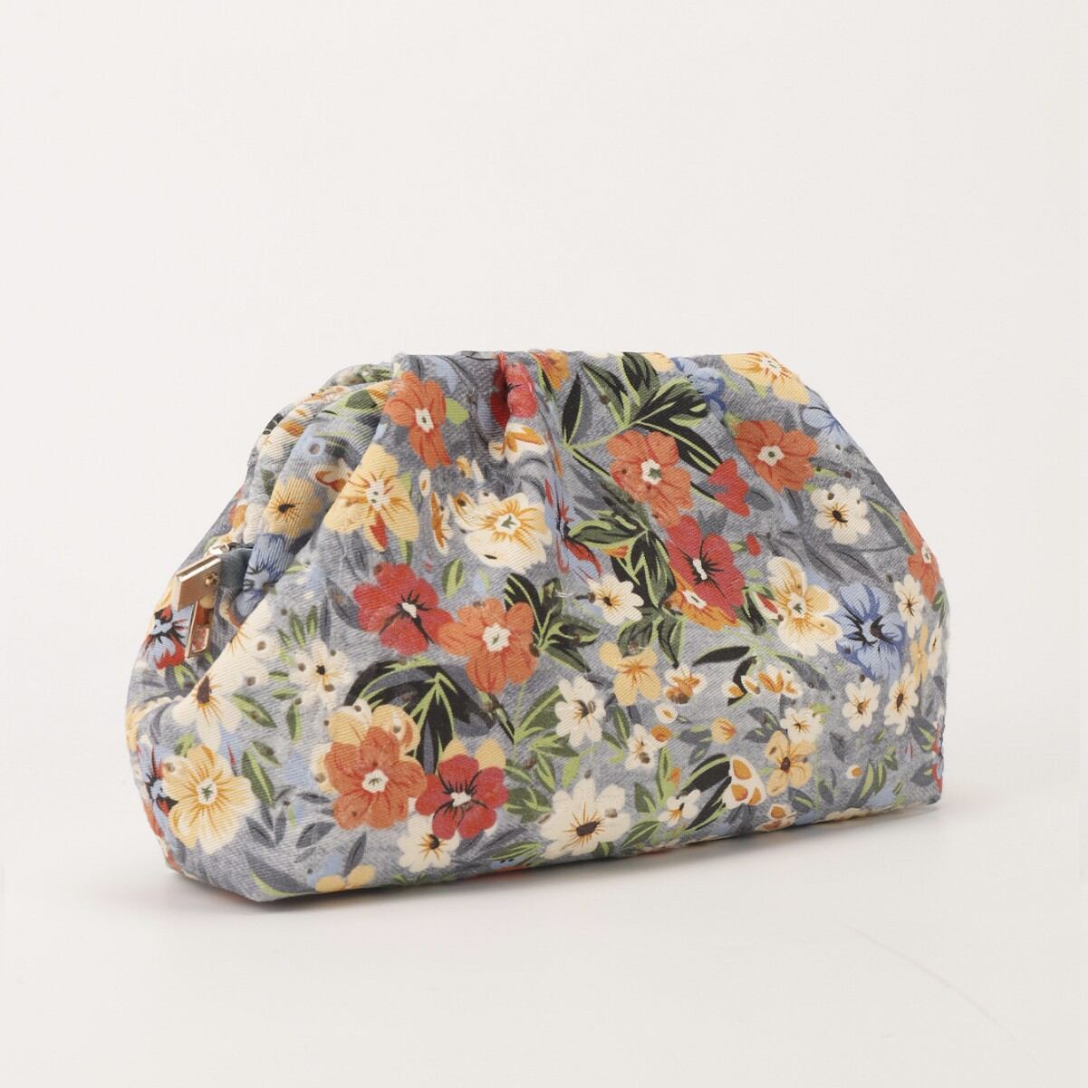 Evening Style Printed Flower Fabric Women's Square Bag 2