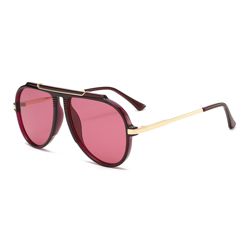 Simple Series Daily Leopard Print Gradient Color Unisex Sunglasses 