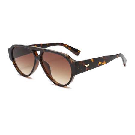Simple Series Casual Solid Color Leopard Print Gradient Color Women's Sunglasses