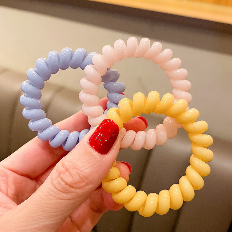 Simple Series Daily Solid Color Plastic Hair Ties h5Picture4